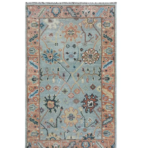 Livraison rapide 3x5 ft Oushak Rug Artisan de créateur artisanal multicolore taille personnalisée inspirée de la culture turque - Product Image 1