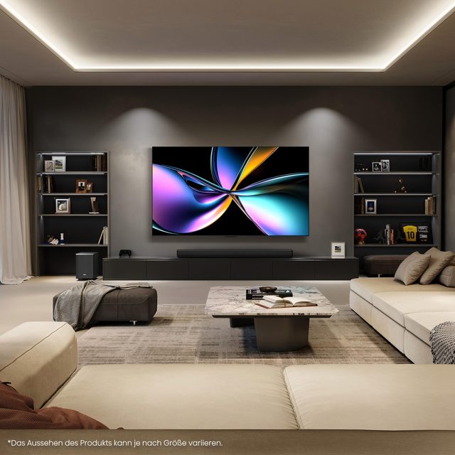 85-Inch Mini LED Smart TV 4K Resolution Surround Sound Fast Refresh Rate Gaming Support Smart Features Voice Control Black US