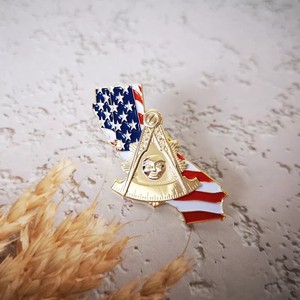 Alfiler de solapa de metal masónico chapado personalizado, insignia esmaltada de pintura personalizada, venta al por mayor, bronce disponible, ronpex - Product Image 6