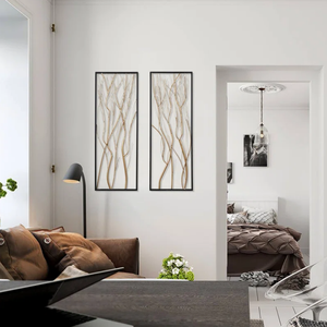 Branche rectangulaire décoration murale décoration intérieure et extérieure tenture hôtel restaurant maison salon chambre art décoratif - Product Image 1