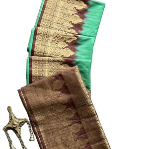 Qualité supérieure Doux Bhagalpuri Soie Tissu Longue Longueur Ethnique Designer Afghan Spécial Dubaï Fête Spécial Saree Avec Blouse - Product Image 1