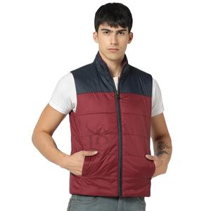 Chalecos acolchados de invierno transpirables de uso informal, chaqueta de diseño con logotipo personalizado para hombre con chaleco sin mangas de tela cálida acolchada para Fitness - Product Image 1