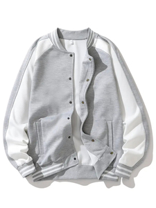 Offre spéciale Vestes polaires d'hiver pour hommes de style cool personnalisé Bomber de baseball polyvalent pour hommes - Product Image 3