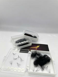 Wholesale 10D Premade <b>Fans</b> Synthetic Hair Lash Trays Natural Volume Cashmere Matte Black 0.07mm <b>Eyelash</b> Extensions Private Label - Product Image 3