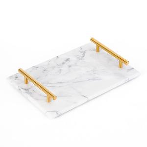 ถาดหินอ่อนหินอ่อนสำหรับตกแต่งโรงแรมและบ้านถาดจัดระเบียบเคาน์เตอร์แบบคลาสสิกแบบเรียบง่ายถาดใส่เครื่องประดับหินอ่อนที่น่าดึงดูดสำหรับตกแต่งโรงแรมและบ้าน - Product Image 5