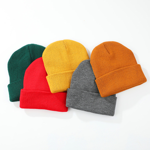 Gorro de punto cálido Unisex de invierno 2025, gorro de algodón de Color sólido a la moda con estampado de logotipo personalizado, estilo de imagen para exteriores - Product Image 5