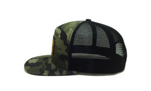 Gorra Snapback de malla negra de 7 paneles con diseño modificable, moda de estilo clásico y enérgico para adultos, hecha a mano en el fabricante de Vietnam - Product Image 4
