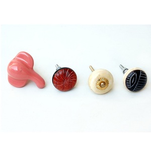 Haute qualité nouvelle poignée de porte d'armoire décorative bouton de porte d'armoire en céramique boutons de tiroir floraux en pierre personnalisés à vendre - Product Image 3