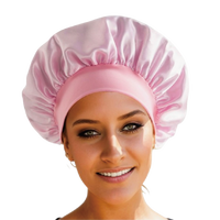 Bonnet en satin de soie unisexe personnalisable, large, doux, réglable et élastique, multicolore, pour la maison/le spa, pour dormir, pour cheveux bouclés
