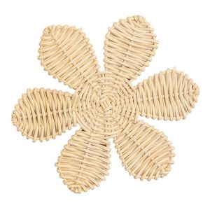 Assiette de présentation ronde en rotin fait main, sets de table ronds floraux, sets de table en rotin naturel pour la salle à manger, vente en gros - Product Image 4