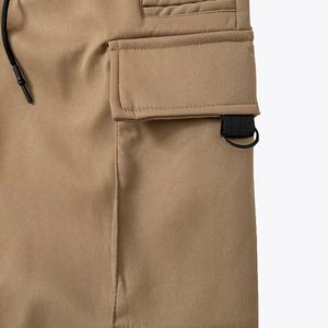 Pantalones Cargo ligeros de alta calidad Unisex, secado rápido, logotipo personalizado, cintura elástica, decoración Vintage, planos, Fitness, deportes, hombres - Product Image 4