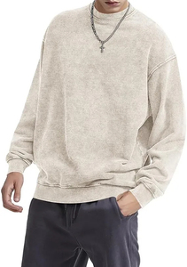Sweat-shirt d'hiver pour homme de qualité supérieure, à manches longues, délavé à l'acide, imperméable, coupe-vent, respirant, en polaire, écologique, personnalisable - Product Image 3