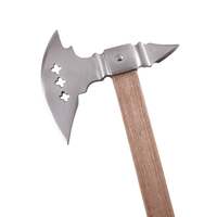 Hache à double lame en acier Damas de qualité industrielle, personnalisée OEM ODM, à prix bas, avec manche en bois fait main, vente en gros