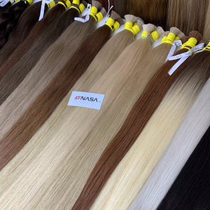 Extensions en vrac de cheveux crus humains vietnamiens couleurs claires 100 grammes poids donneur unique Remy Super Double dessiné prix d'usine pas cher - Product Image 1