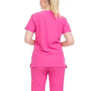 Conjuntos de uniformes de enfermería al por mayor de alta calidad para mujeres, médicos y enfermeras, uniformes de verano para Hospital, modelo OEM transpirable - Product Image 6