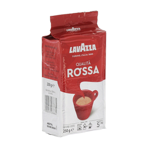 Café moulu Lavazza Qualita Rossa 250g, torréfaction italienne classique, saveur corsée, idéal pour les machines à expresso et la préparation quotidienne - Product Image 1