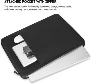 Wholesale Vietnam Manufacturer High Quality Fashion Basic Polyester <b>Laptop</b> Sleeve Case 15.6 Inch Zippered Pocket Shoulder Strap - Product Image 5