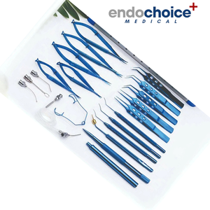 Venta caliente 40 piezas conjunto de cirugía de cataratas oftálmicas IMPLANTACIÓN DE IOL de acero inoxidable/eliminación de lentes de cataratas Endochoice médico - Product Image 3