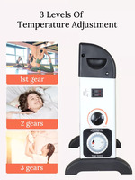 Chauffage d'appoint électrique instantané portable à brancher, radiateur convecteur pour l'hiver 750W/1250W/2000W