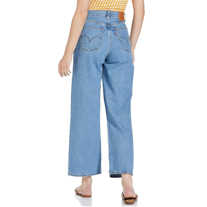 2023 pantalones casuales de pierna ancha para mujer, pantalones vaqueros rectos de cintura media alta, pantalones largos de gran tamaño, pantalones vaqueros de pierna ancha para mujer baratos - Product Image 2