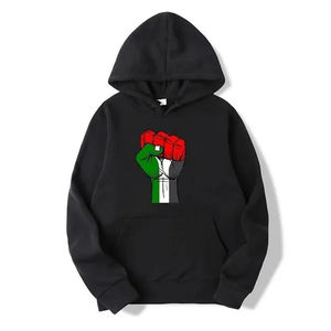 เสื้อฮู้ด Palestine ปักดีไซน์ใหม่พิมพ์ซับลิเมชันฟรีย้อมสีล้วนสำหรับฤดูหนาว - Product Image 4
