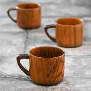 Tasse à café tasse à thé en bois tasses à bière en forme de baril pour la maison hôtel restaurant fête 500ml - Product Image 2