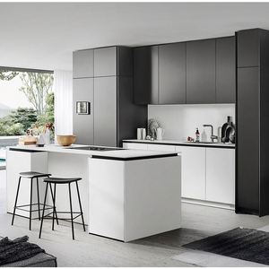 Realgres Tủ Bếp Thiết Kế Sang Trọng Hiện Đại Trung Quốc Đồ Nội Thất Nhà Máy Cửa Gỗ Bảng Đảo Tùy Chỉnh Tủ Bếp - Product Image 2