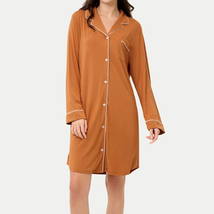 Pigiama in jersey di bambù per donna, <span class=keywords><strong>camicia</strong></span> <span class=keywords><strong>da</strong></span> <span class=keywords><strong>notte</strong></span> a maniche lunghe, <span class=keywords><strong>camicia</strong></span> <span class=keywords><strong>da</strong></span> <span class=keywords><strong>notte</strong></span> <span class=keywords><strong>con</strong></span> <span class=keywords><strong>bottoni</strong></span>, abito <span class=keywords><strong>da</strong></span> <span class=keywords><strong>notte</strong></span> personalizzato <span class=keywords><strong>da</strong></span> donna - Product Image 5