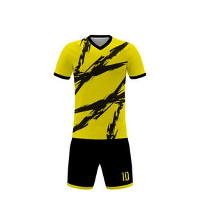 Vente en gros Maillot de football original personnalisé avec col Ensembles d'uniformes de football Maillot de football en maille respirante - Product Image 2