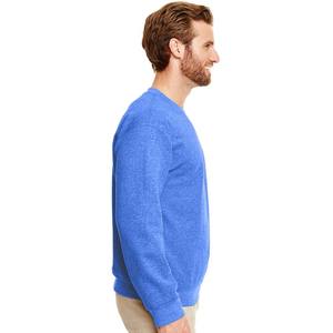 Sweat-shirt classique à col rond en molleton 100% coton, style doux, mélange de trois tissus - Product Image 3