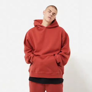 Sweat à capuche pour homme avec logo personnalisé, streetwear surdimensionné, pull d'hiver chaud en polaire à capuche - Product Image 5