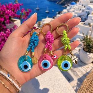 Juego de 3 Llaveros de Ojo Turco, Diseños Variados y Coloridos, Anillo de Llavero Nazar de 3 cm, Juego de Regalo de Recuerdo Turco KEC-D1 - Product Image 5