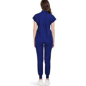 Vente en gros d'uniformes élastiques pour femmes unisexe avec logo personnalisé Vêtements de travail d'hôpital pour femmes Pantalon de beauté en toile pour infirmière - Product Image 3