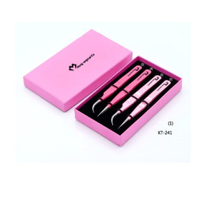 Pinzas para extensión de pestañas, caja de 1 unidad de alta calidad, varios colores, Color blanco - Product Image 6