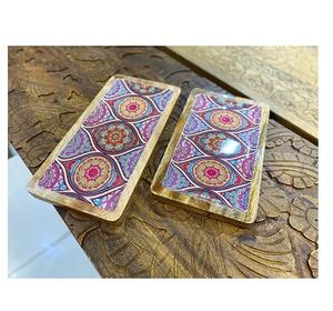 Élégant plateau à thé en bois massif simple petit design carré rectangulaire pour tasse de table à thé et plateau de fruits pour thé à bulles et service de fruits - Product Image 2