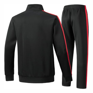 Survêtements coupe-vent à manches longues pour hommes en polyester à séchage rapide pour la course à pied quotidienne d'hiver tenue à capuche confortable - Product Image 2
