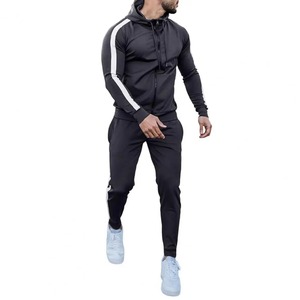 Ensemble de Offre Spéciale logo personnalisé 100 ensemble de sweat à capuche en coton femmes et hommes survêtement hommes décontracté sport sweats à capuche pantalons costumes - Product Image 4