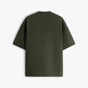 Camiseta informal holgada de algodón 100% para hombre, patrón sólido, bordado 3D, impresión Digital, tela de punto de 300 gramos, diseño en blanco - Product Image 6