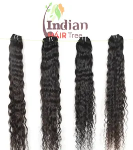 자연 색 머리 검은 여성 저렴한 번들 인도 처녀 표피 정렬 도매 땋기 인간의 머리카락 확장