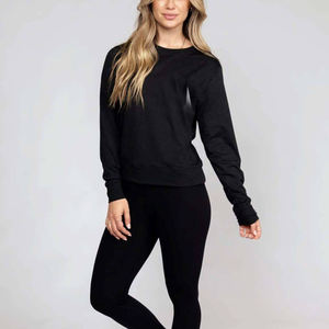 Sudadera de peso pesado Unisex, ropa de calle de felpa de lana densa con hombro caído, suéter para invierno, sudaderas transpirables para mujer - Product Image 3