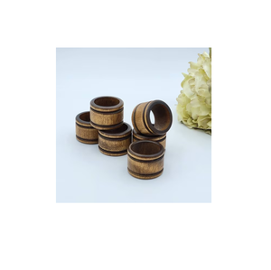 Simple Design Round Shaped <b>Wooden</b> Napkin <b>Ring</b> Buckle Material Household Accessories Creative Design Natural <b>Craft</b> - Product Image 6