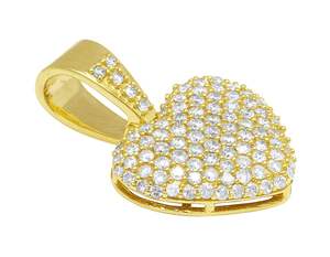 Amour coeur Design S925 argent Sterling avec Moissanite rond diamant pendentif élégant bijoux cadeau pour les femmes - Product Image 2