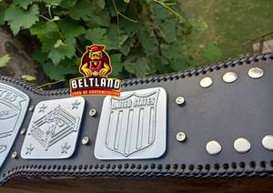 เข็มขัดแชมป์มวยปล้ำรุ่นเฮฟวี่เวท NWA สหรัฐอเมริกา ขนาดผู้ใหญ่ ทำจากสังกะสี หนา 2 มม. 4 มม. - Product Image 5