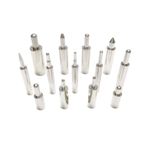 Pasador de localización personalizado de latón con émbolo, retén de resorte puntiagudo de acero al carbono, pasador de localización de resorte de cabeza redonda niquelado - Product Image 1