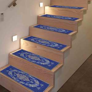 Stair Step Rug, Blue Rug, Gray Rug, Oushak Rugs, Muted Rugs, Modern Rug - Product Image 2