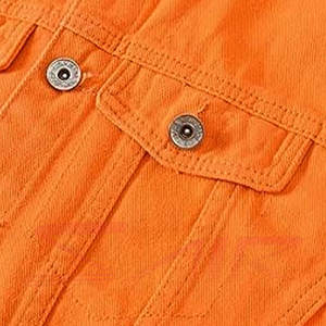 Chaqueta de mezclilla lavada de talla grande hecha a medida para hombre al por mayor, ropa de calle de retazos de dos tonos con relleno impermeable de algodón - Product Image 5