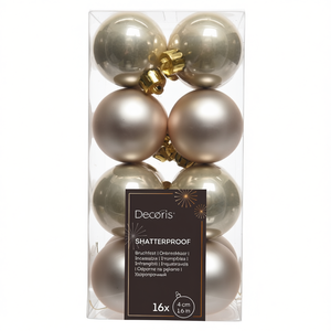 Amicasa 16-Piece Christmas <b>Tree</b> Ball Set 4cm <b>Plastic</b> Pearl 9021790 for Ornament Decorations - Product Image 2