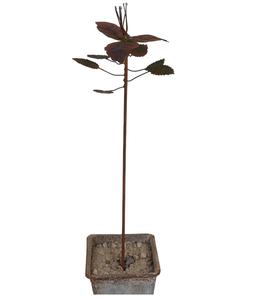 PALO DE JARDÍN DECORATIVO DE HIERRO PARA JARDÍN COLOR MARFIL ESTILO MODERNO ESTANCAS DE JARDÍN HECHO A MANO - Product Image 1