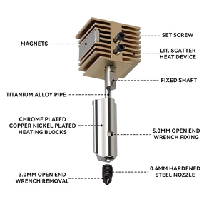 Экструдер Bambulab A1/A1Mini /H2D, <span class=keywords><strong>2</strong></span>,0 усиленная закаленная сталь, комплект для горячей печати, высокотемпературная Съемная высокоскоростная печать - Product Image 4