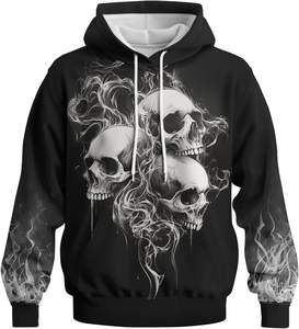 Sweat-shirt en molleton 100% coton de haute qualité, sweat-shirt à capuche pour homme, imprimé en relief brodé, sweat-shirt décontracté d'hiver pour adultes et garçons - Product Image 2